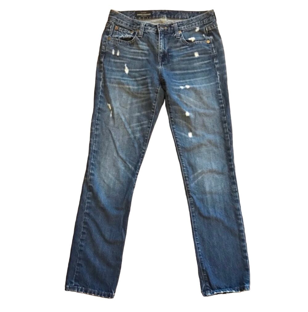 J Crew Distressed Broken In Boyfriend Jeans sz 24